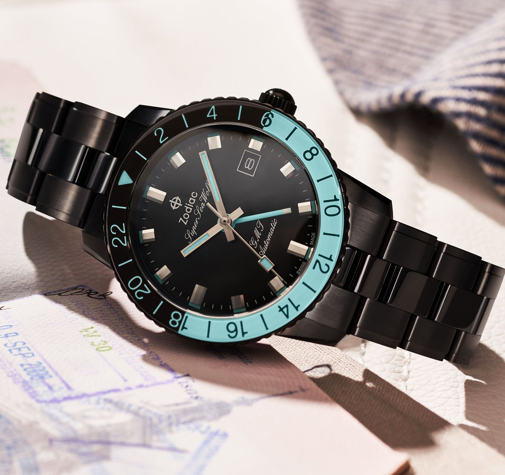 螢雪時代　2021年9月〜11月 Zodiac Super Sea Wolf GMT and Compression in Neon Lime, Now