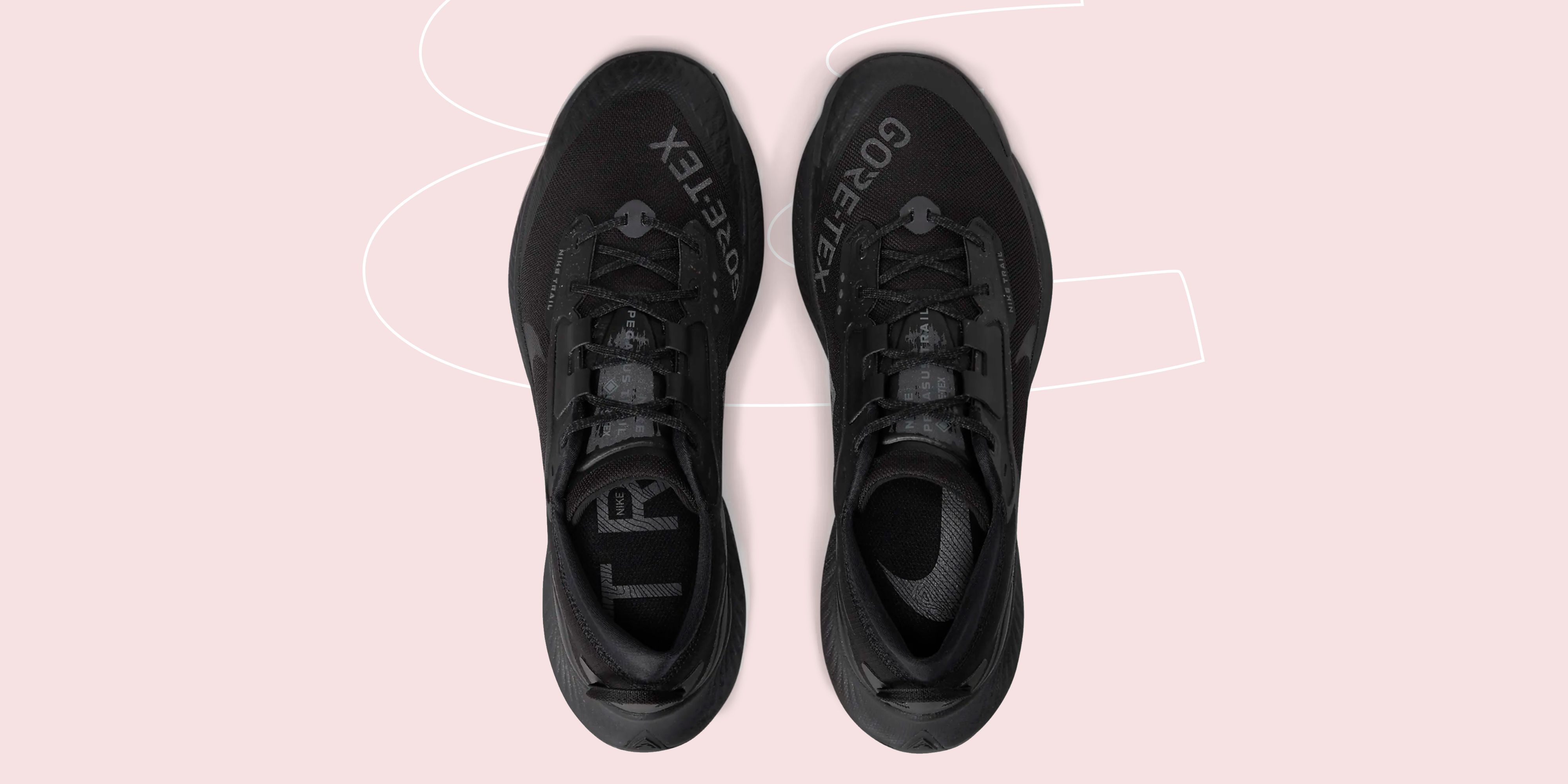 Plain black nike running sales shoes