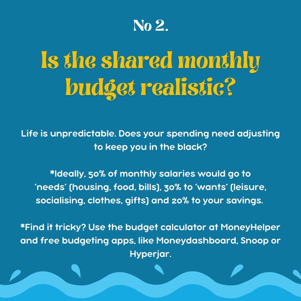 is the shared monthly budget realistic expert advice on how to tackle this