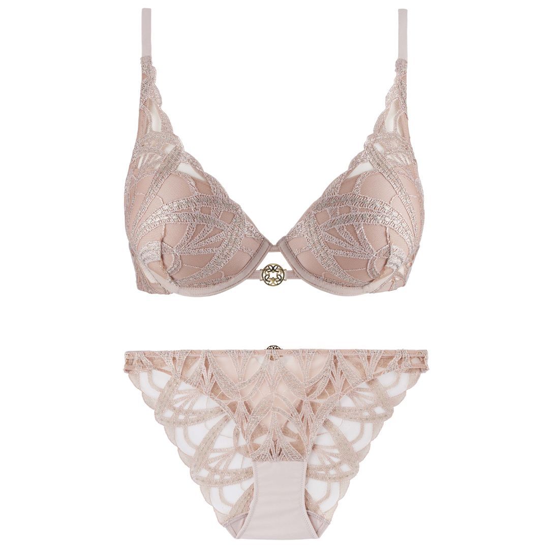 Elie Saab X Aubade My Desire Long sleeve thong bodysuit