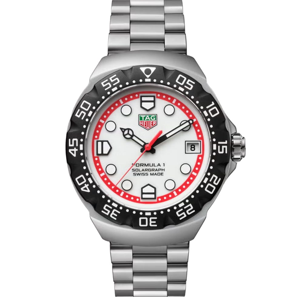 diving watch with a stainless steel band and bold dial
