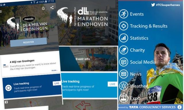 apps, events, marathon, eindhoven, groningen, rotterdam, live tracking, bib