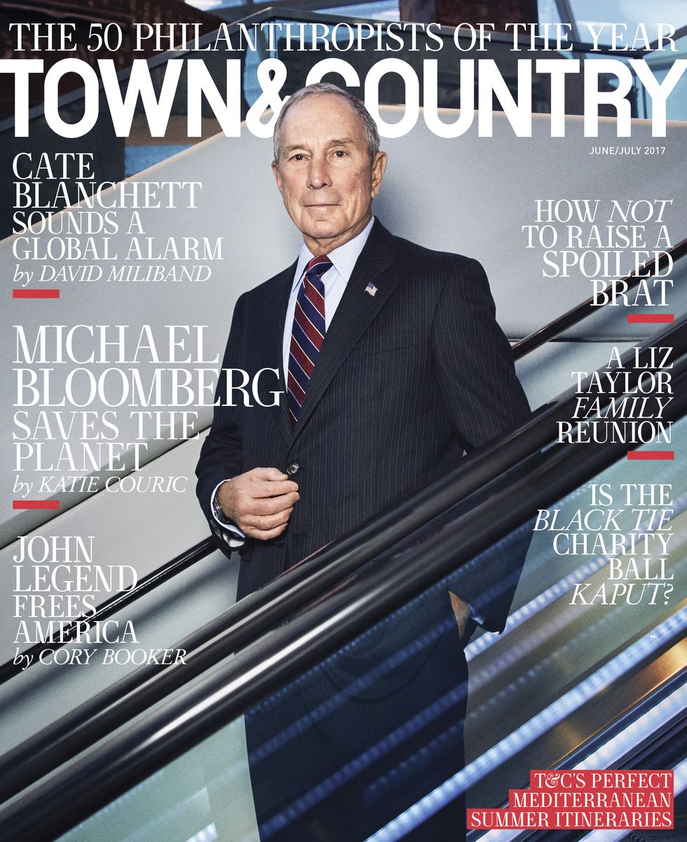 Michael ​Bloomberg on the cover of Town & Country's June/July 2017 Philanthropy issue.