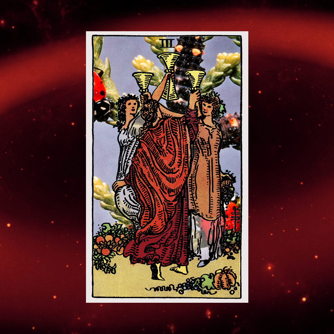 If You Pull the Three of Cups Tarot Card, Here's Exactly What It Means