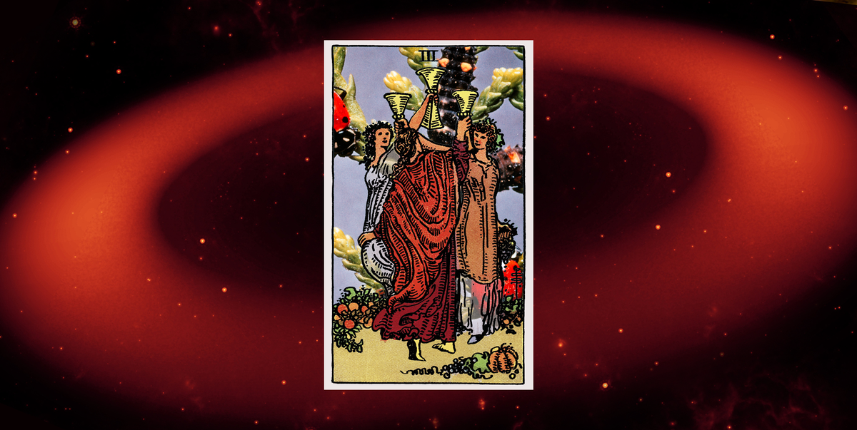 Three of Cups Tarot Card Meaning: Upright, Reversed, Keywords