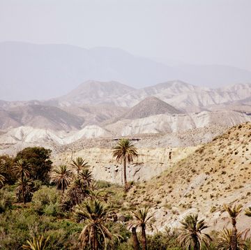 very dry area in the province of almeria in andalusia, called deierto de tabernas  desert of tabernas
