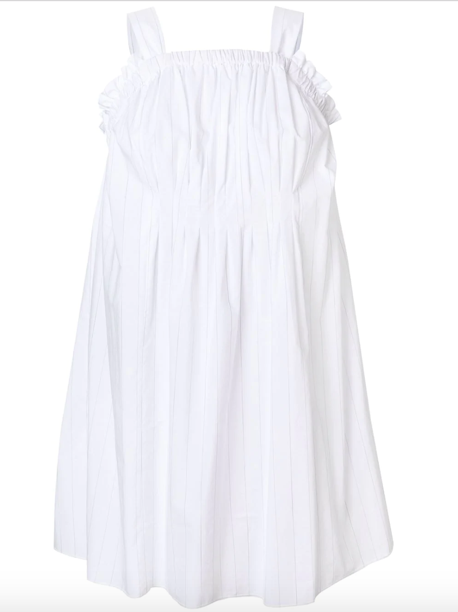 Clothing, White, Dress, Product, Day dress, Sleeve, Outerwear, A-line, 