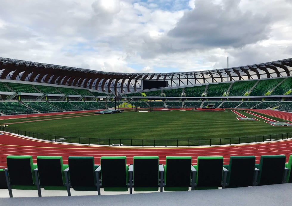 hayward field behind the scenes in oregon in march 2021