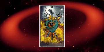 three of swords tarot card