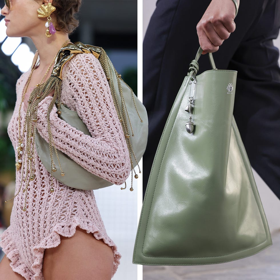 fashion accessories including two distinct bags