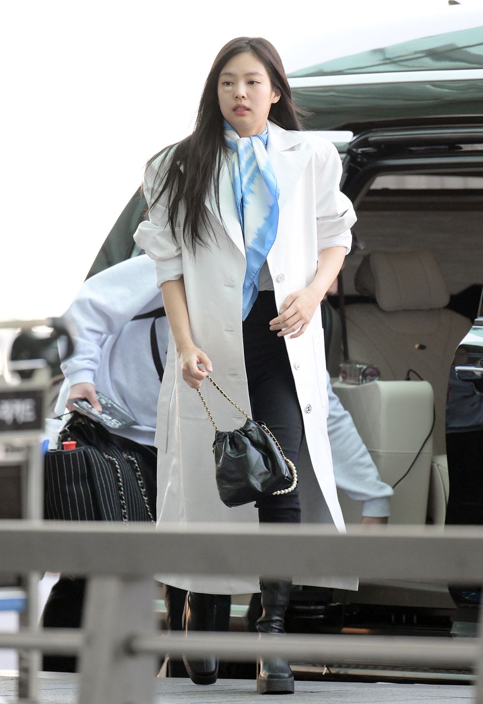 seoul, south korea march 06 jennie kim of blackpink is seen leaving incheon international airport for the chanel fall winter 202324 ready to wear show on march 06, 2023 in incheon, south korea photo by the chosunilbo jnsimazins via getty images