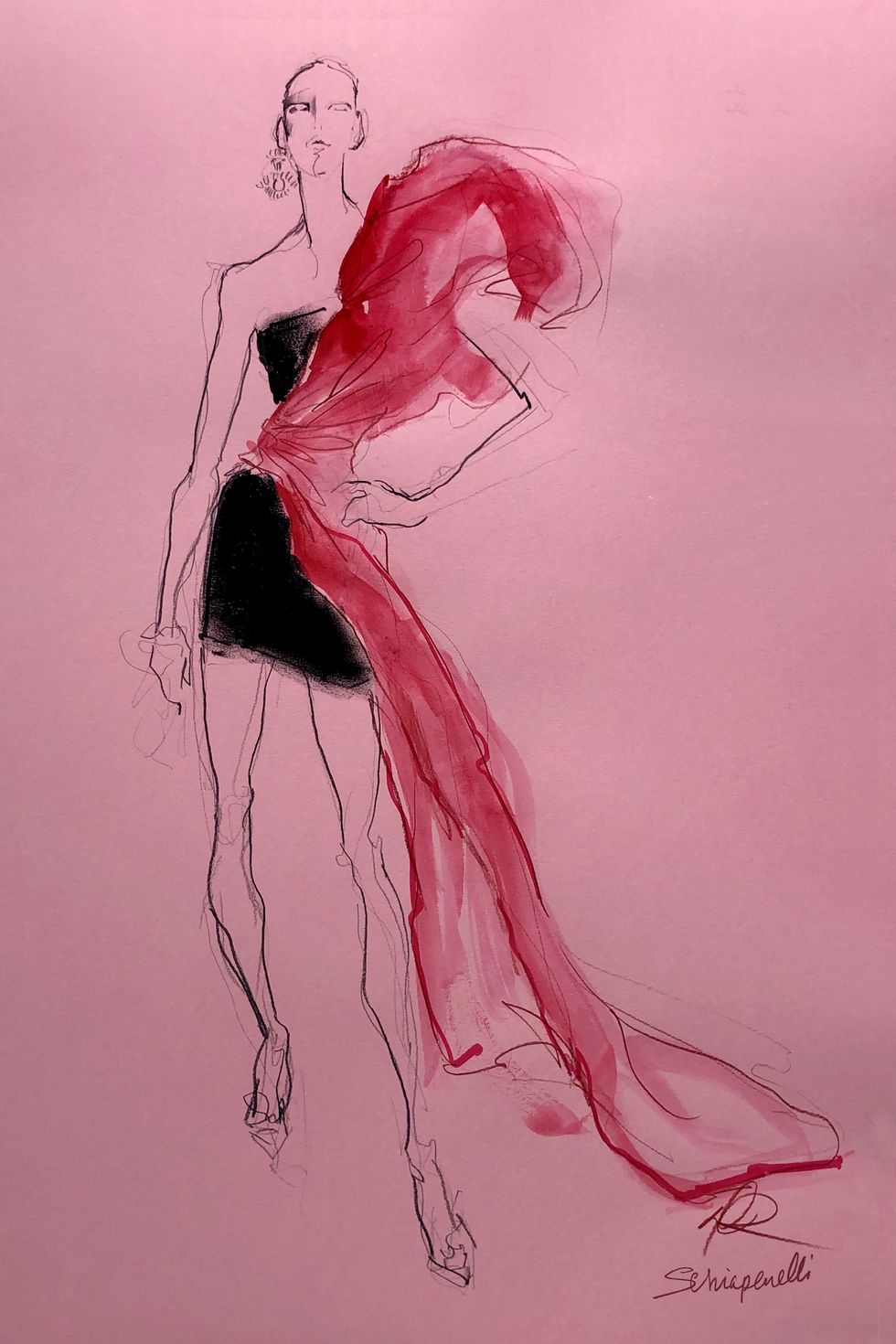 See Daniel Roseberry's beautiful sketches of Schiaparelli's new couture ...