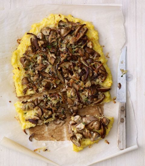 30 minute dinners cheesy polenta mushroom pizza
