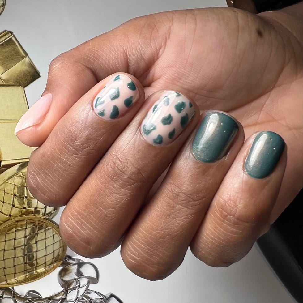 leopard nail designs for short nails
