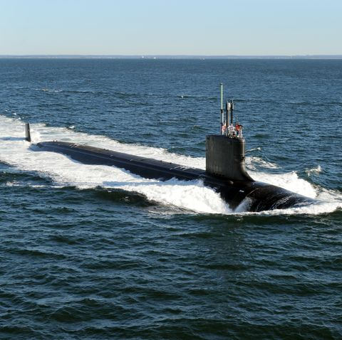 the virginia class attack submarine pre commissioning unit missouri conducts sea trials, july 2, in the atlantic ocean missouri is scheduled to be commissioned july 31 at naval submarine base new london