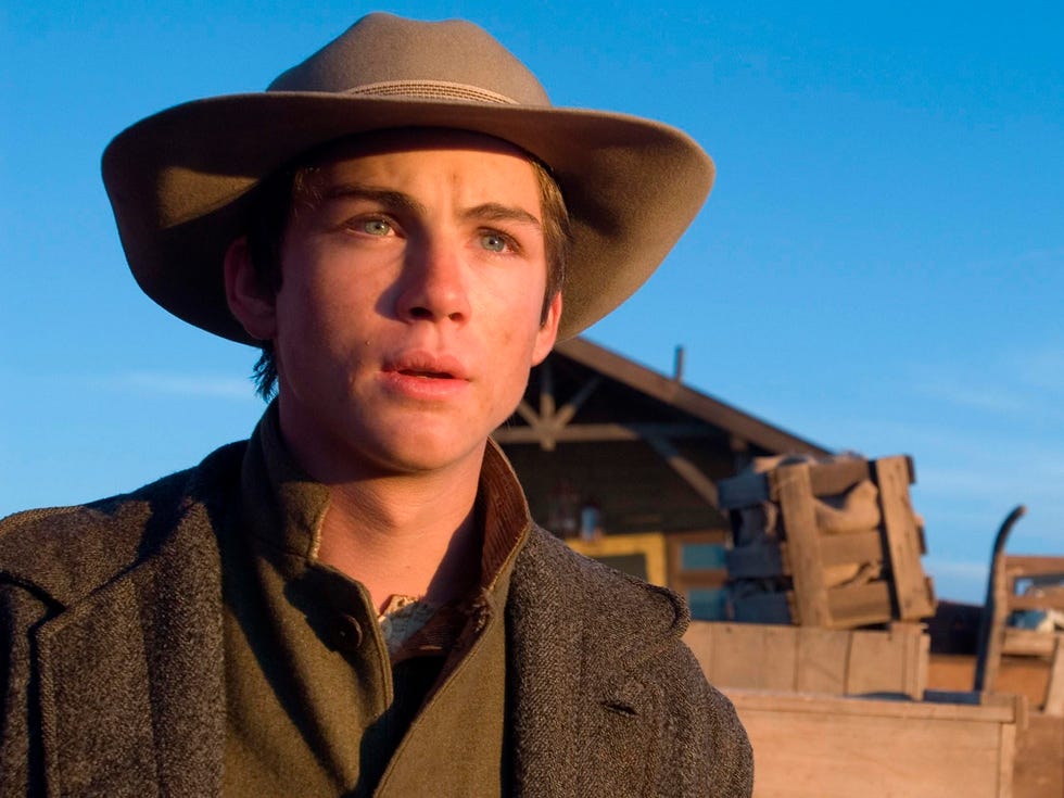 trtpmk logan lerman in 3: 10 to yuma (2007). copyright: editorial use only. no merchandising or book covers. this is a publicly distributed handout. access rights only, no license of copyright provided. only to be reproduced in conjunction with promotion of this film. credit: relativity media/ tree line films / album