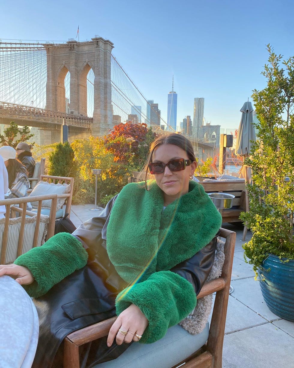 a person sitting on a bench