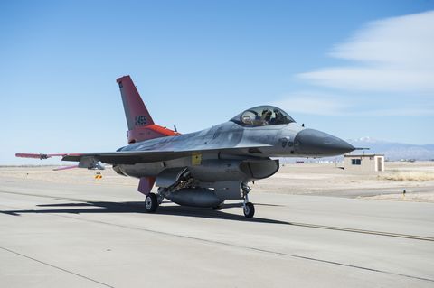 a qf 16 drone taxis back to the 82nd aerial targets squadron, det 1 ramp, after its first flight at holloman air force base, nm, feb 10, 2017 the qf 16 has been flying at tyndall air force base, florida since late 2012 this was the first flight at holloman since the qf 4 phantom officially retired in 2016 and the detachment transitioned to flying qf 16s us air force photo by senior airman emily kenney
