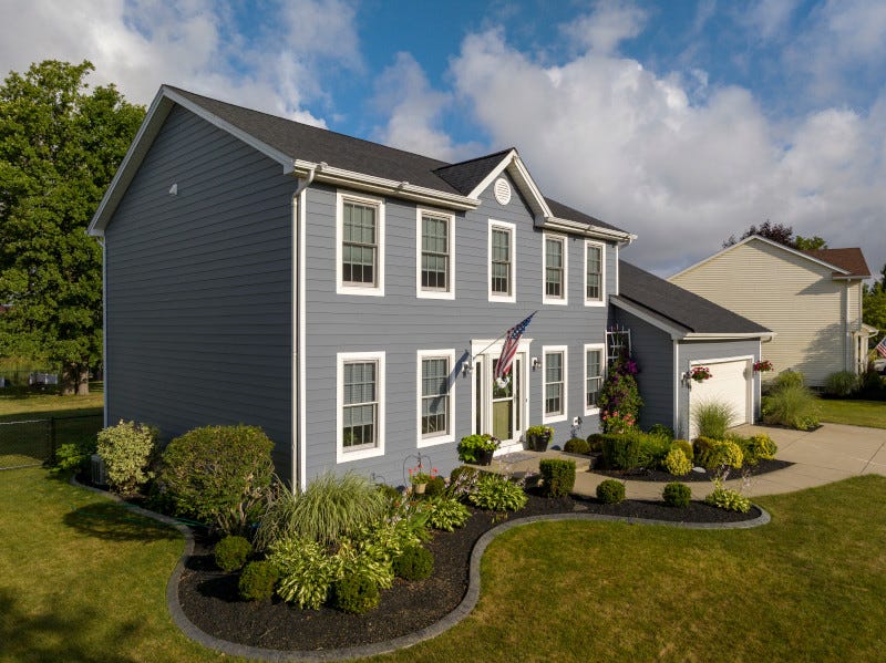 a house with vinyl siding