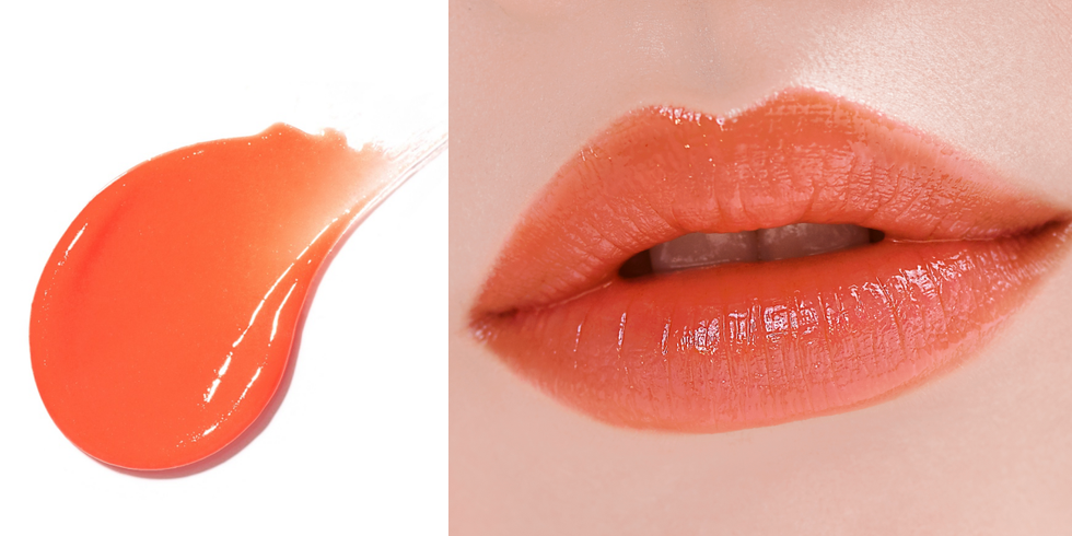 Lip, Orange, Red, Skin, Cheek, Lipstick, Chin, Beauty, Lip gloss, Mouth, 