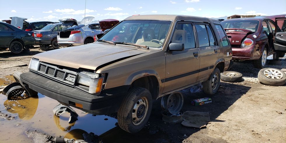 1988 toyota tercel in colorado junkyard