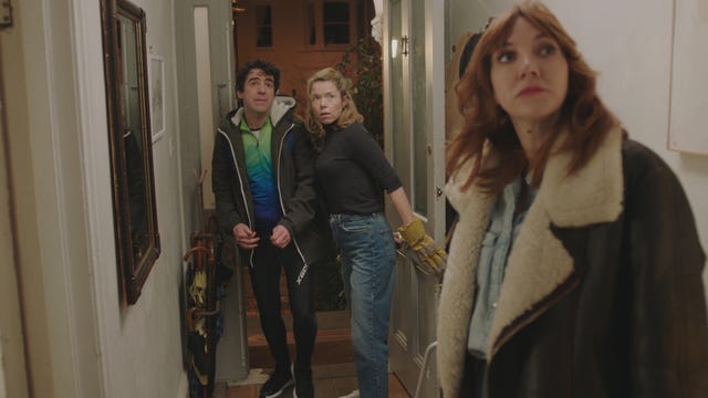 motherland series 3,10 05 2021,5,kevin paul ready, julia anna maxwell martin, liz diane morgan,embargoed for publication until 000001 on tuesday 04052021 picture shows kevin paul ready, julia anna maxwell martin, liz diane morgan ,merman,grab