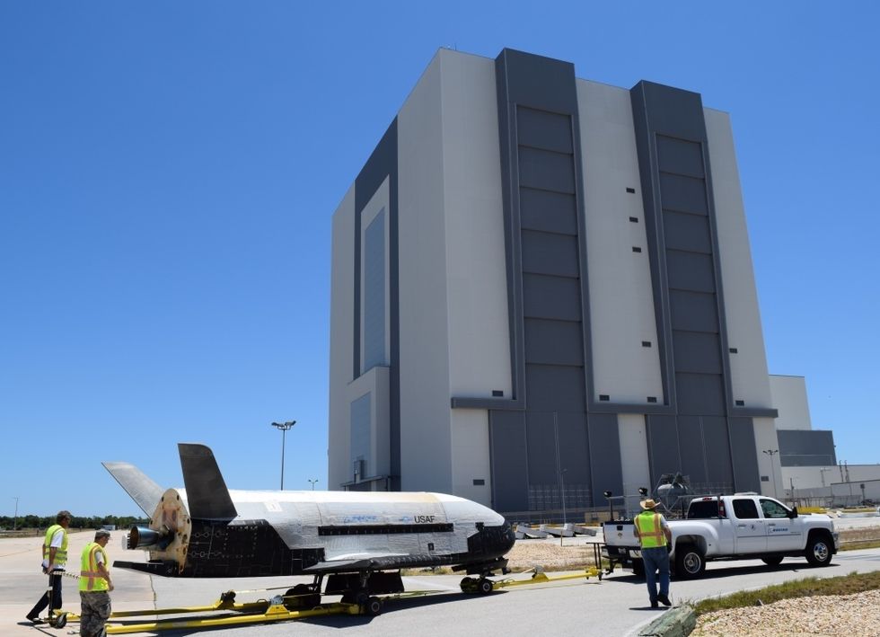 the air force's x 37b orbital test vehicle mission 4 landed at nasa 's kennedy space center shuttle landing facility may 7, 2017 managed by the air force rapid capabilities office, the x 37b program is the newest and most advanced re entry spacecraft that performs risk reduction, experimentation and concept of operations development for reusable space vehicle technologies