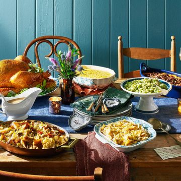 rustic thanksgiving dinner display with turkey and stuffing