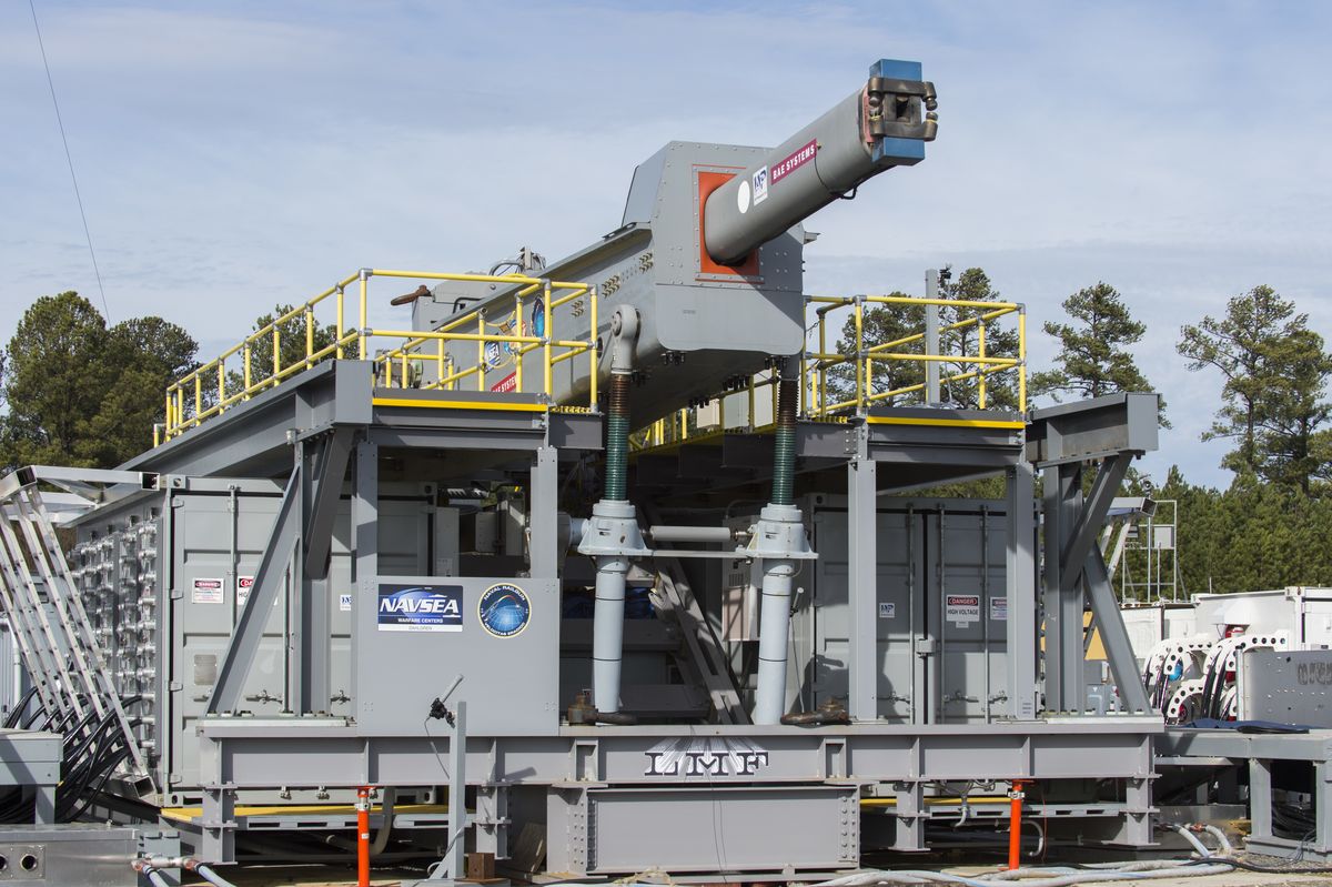 170112 n po203 142 dahlgren, va jan 12, 2017 the office of naval research onr sponsored electromagnetic railgun emrg at terminal range located at naval surface warfare center dahlgren division nswcdd the emrg launcher is a long range weapon that fires projectiles using electricity instead of chemical propellants us navy photo by john f williamsreleased