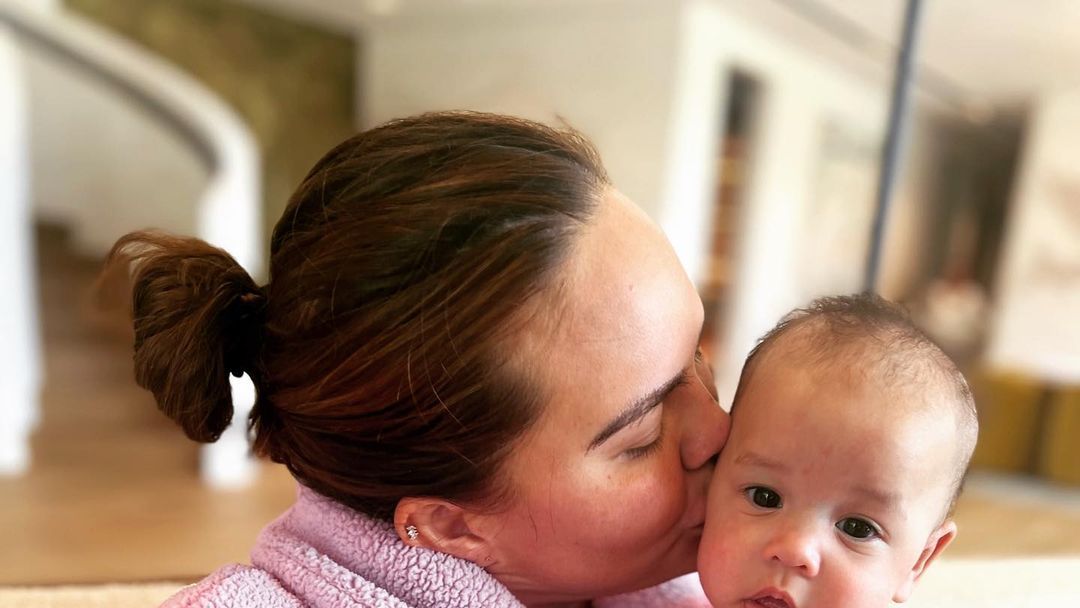 John Legend's Son Miles Gives Little Sister Esti a Kiss: Pic