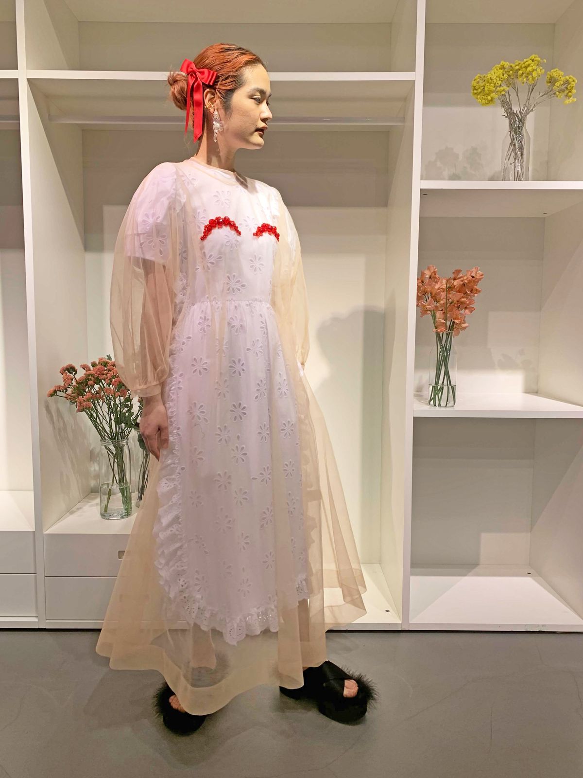 サイズ36H\u0026M Simone Rocha シモーネロシャ イギリス刺繍ドレス ワンピース