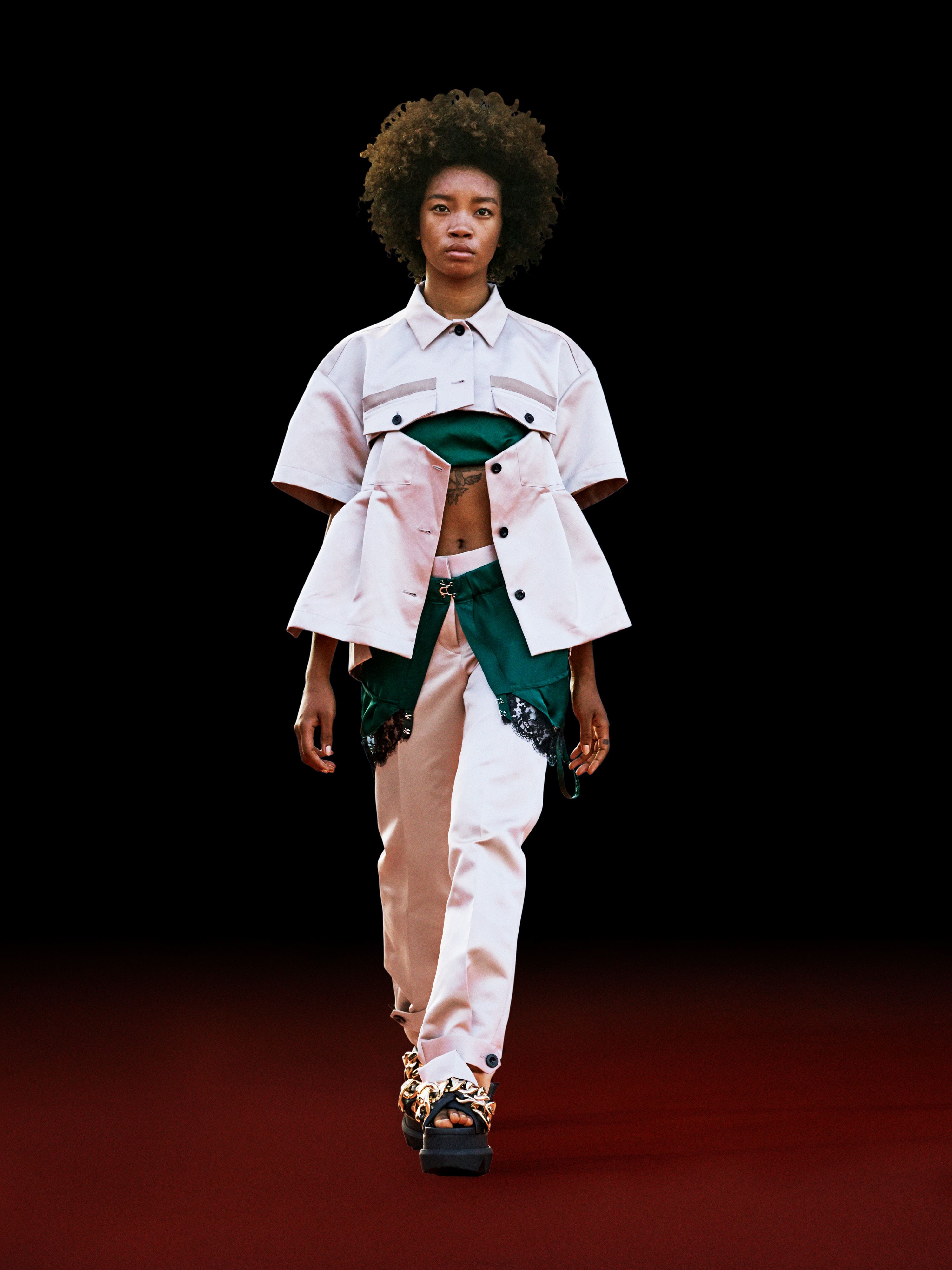 Sacai コレクション　名作✰美品　百合柄　レース　ブルゾン　MA-1 imgrc0094332333.jpg
