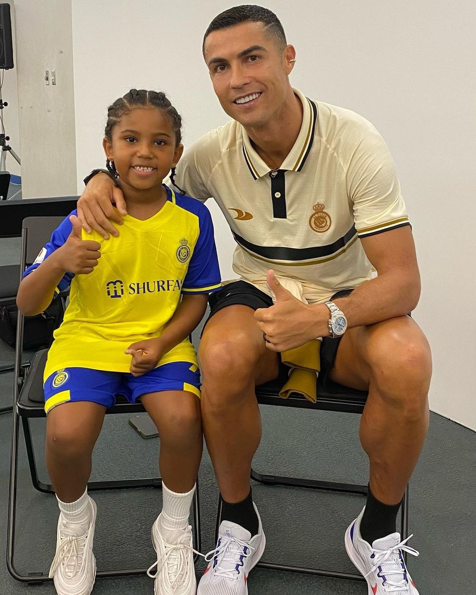 saint west and soccer player cristiano ronaldo