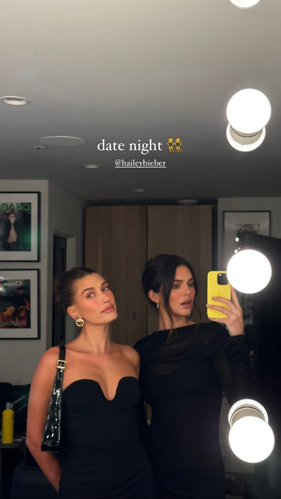 Hailey Bieber Does Date Night in Jersey Minidress and Trench Coat