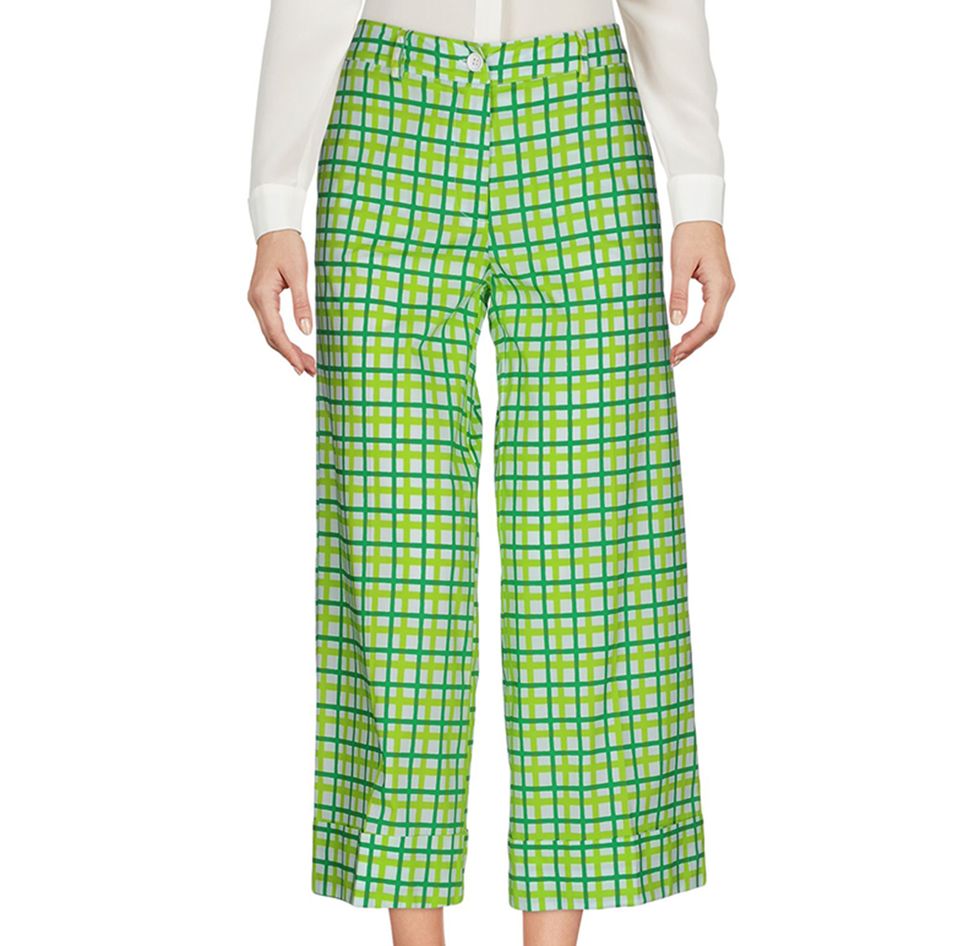 Clothing, Plaid, Green, Pattern, Yellow, Trousers, Design, Tartan, Pajamas, Textile, 