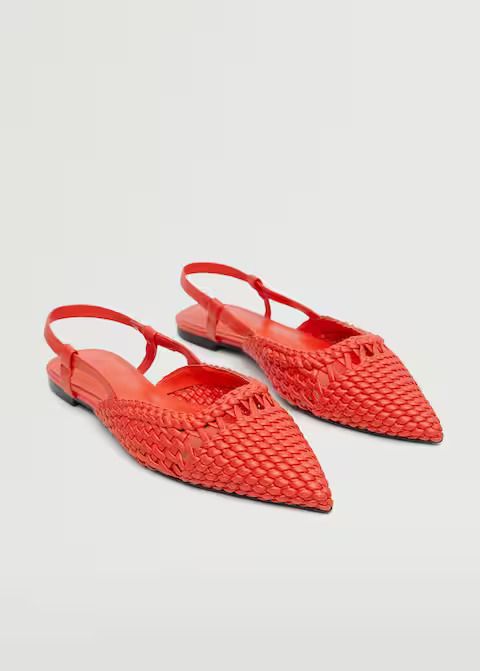 a pair of red shoes
