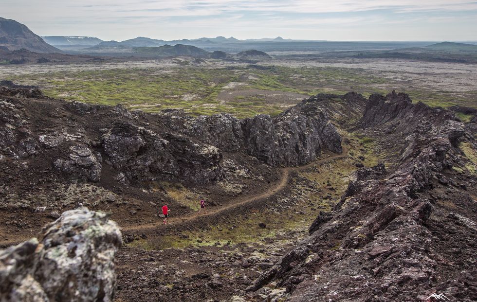 Runners in Iceland on an Arctic Running adventure.