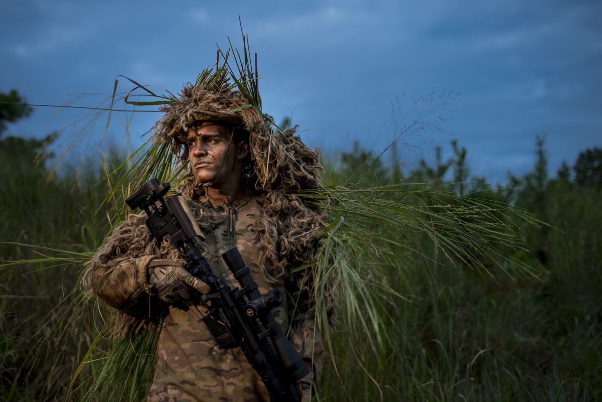 U.S. Army Reserve sniper, combat ready