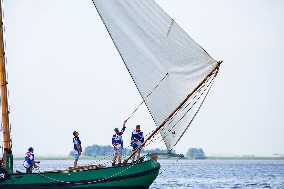 Sktsjesilen op het Heegermeer bij Indijk