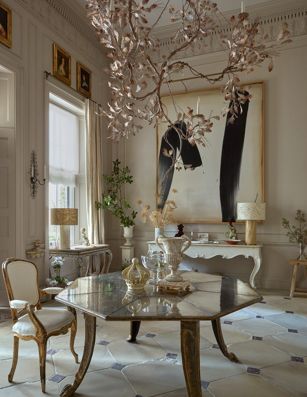 Elegant interior design featuring a sophisticated dining area.