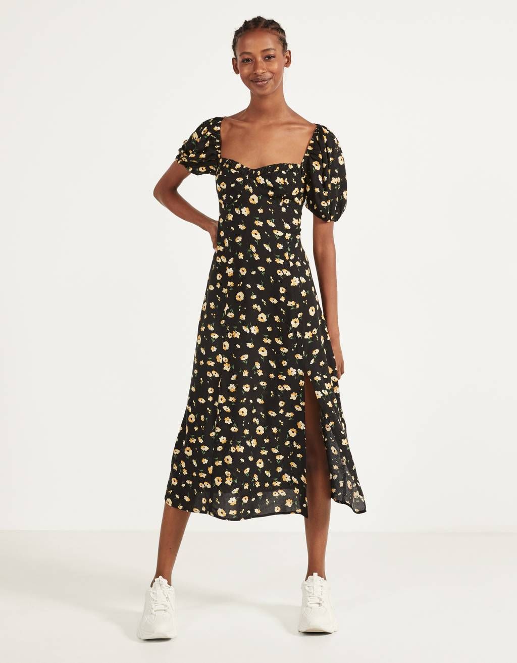 Bershka robe fleurie hot sale