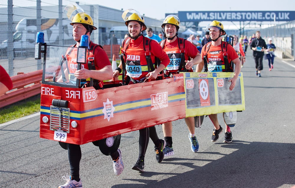 Four person fire truck costume