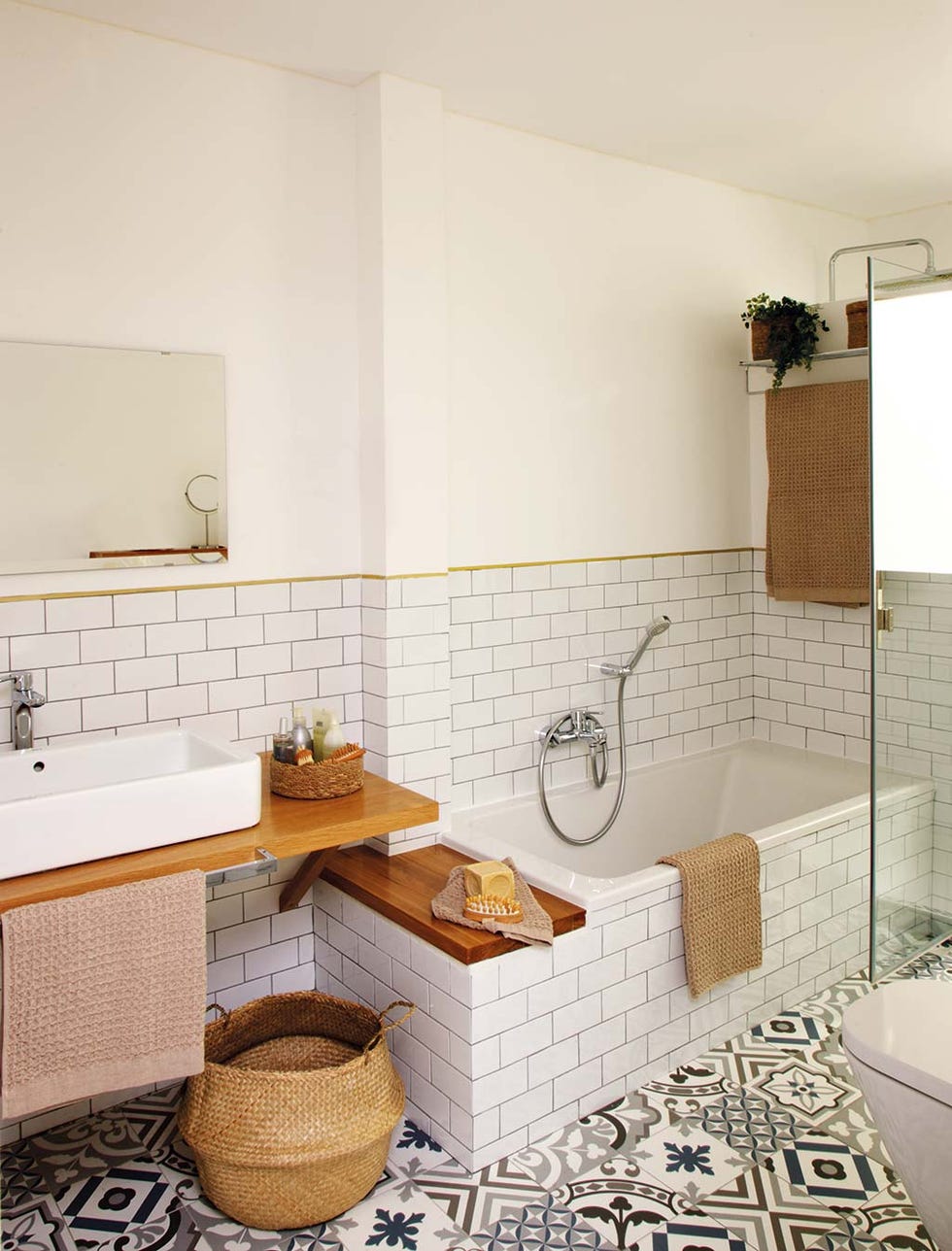 baño retro zona de bañera