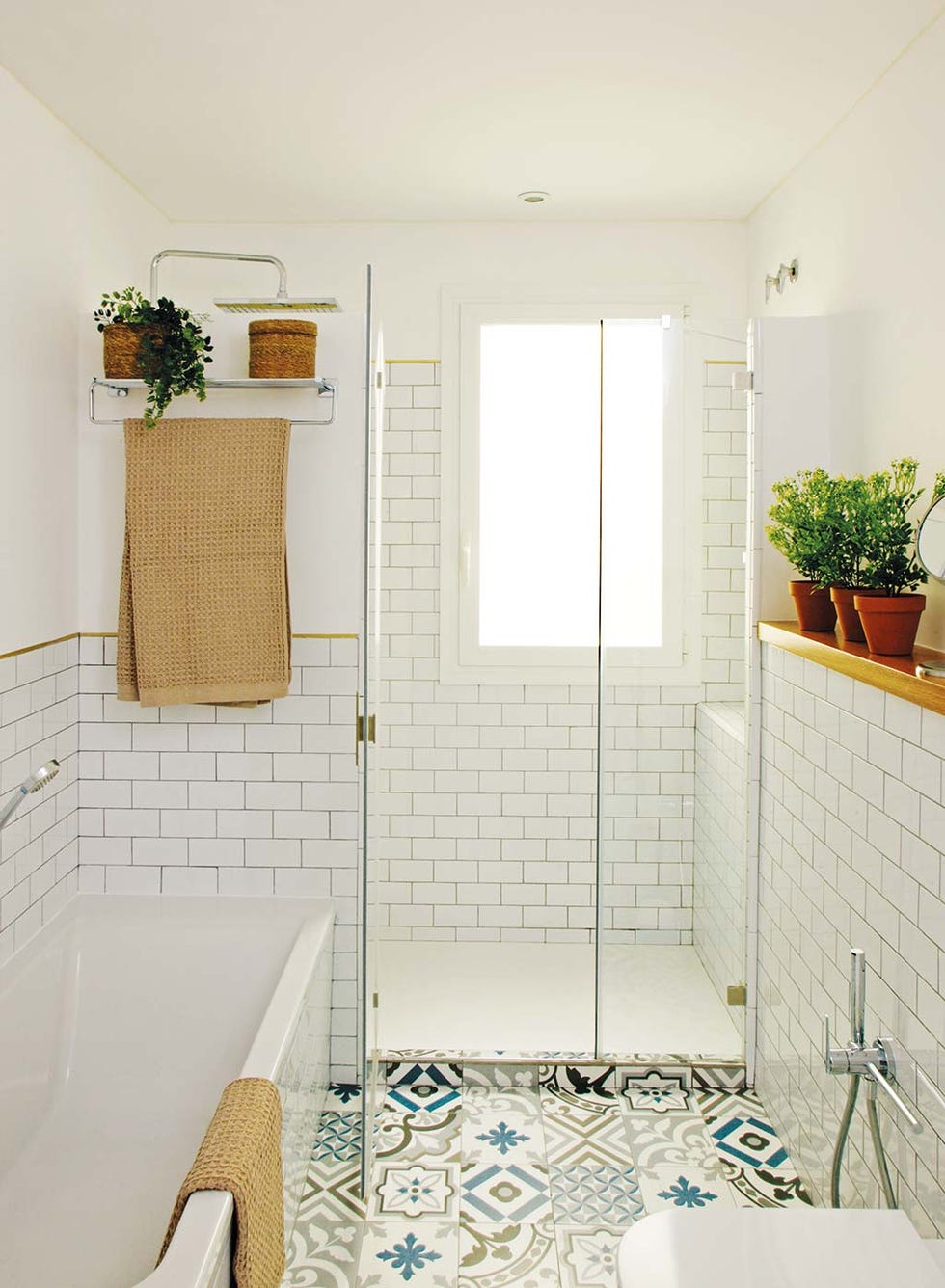 Baño retro: zona de ducha