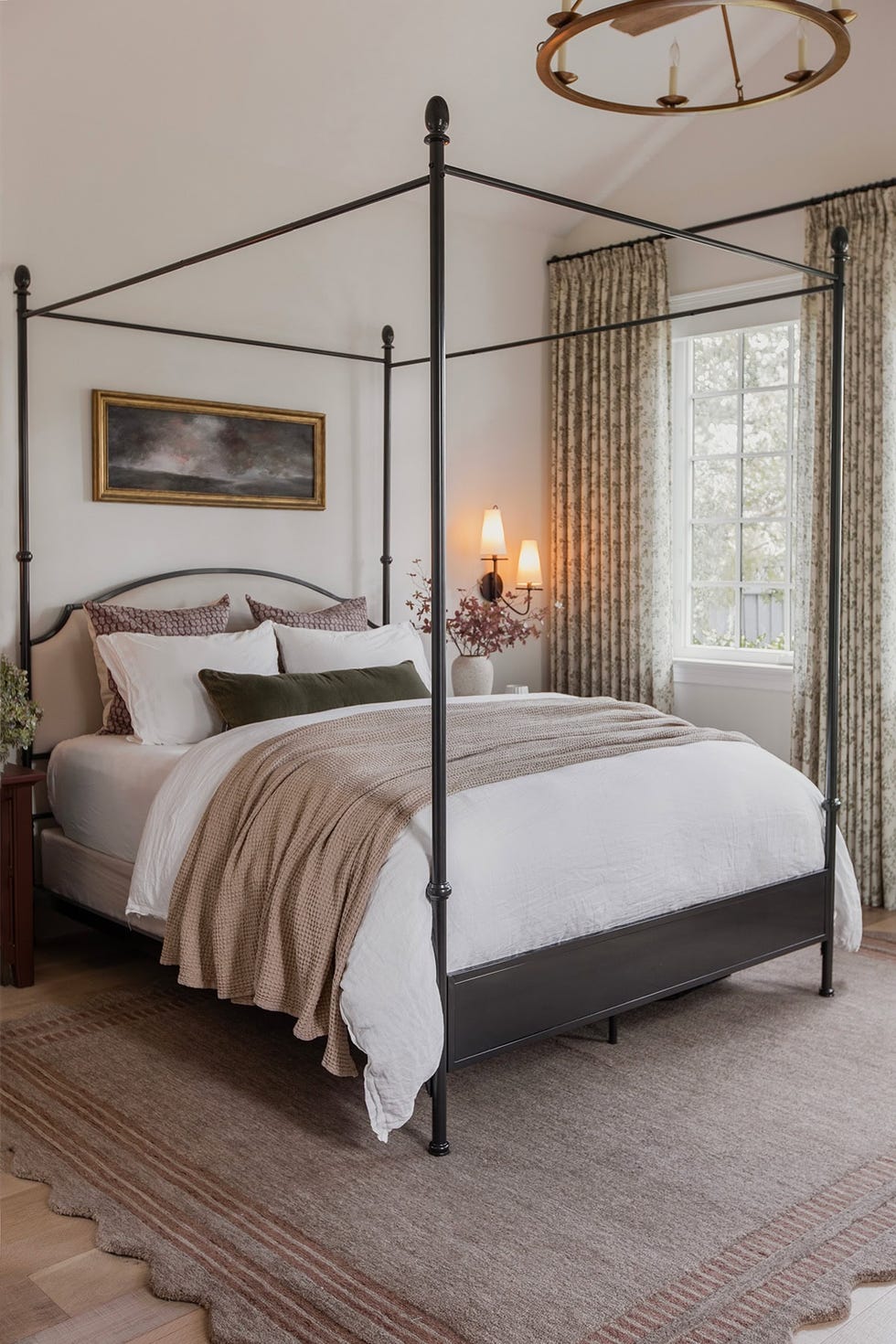 neutral vintage bedroom