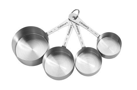 Measuring cup, Product, Cup, Tableware, Kitchen utensil, Metal, Silver, Steel, Cookware and bakeware, Cutlery, 