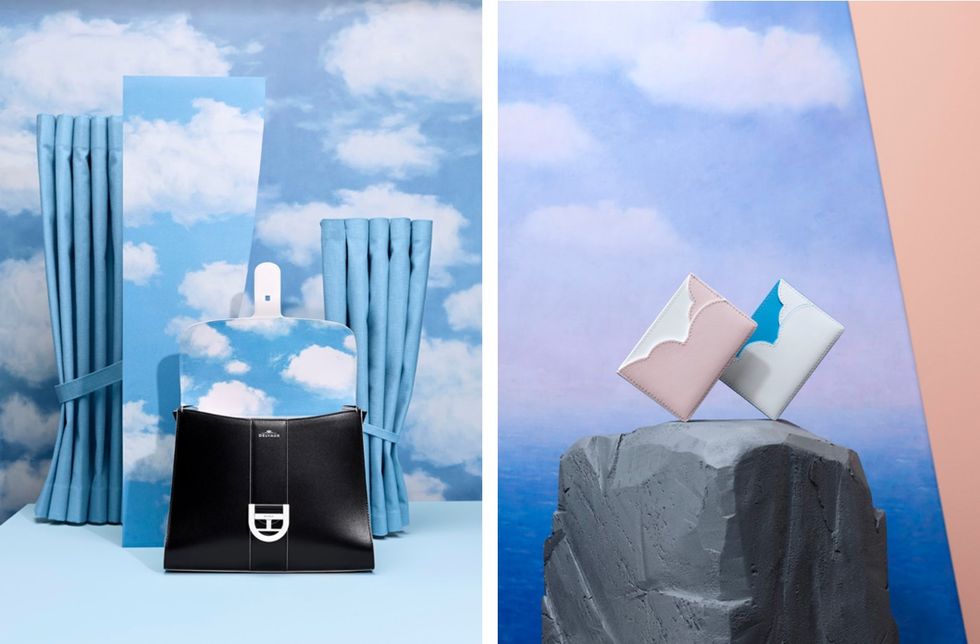 Blue, Sky, Cloud, Design, Skyscraper, Art, Paper bag, Graphic design, Illustration, Paper, 