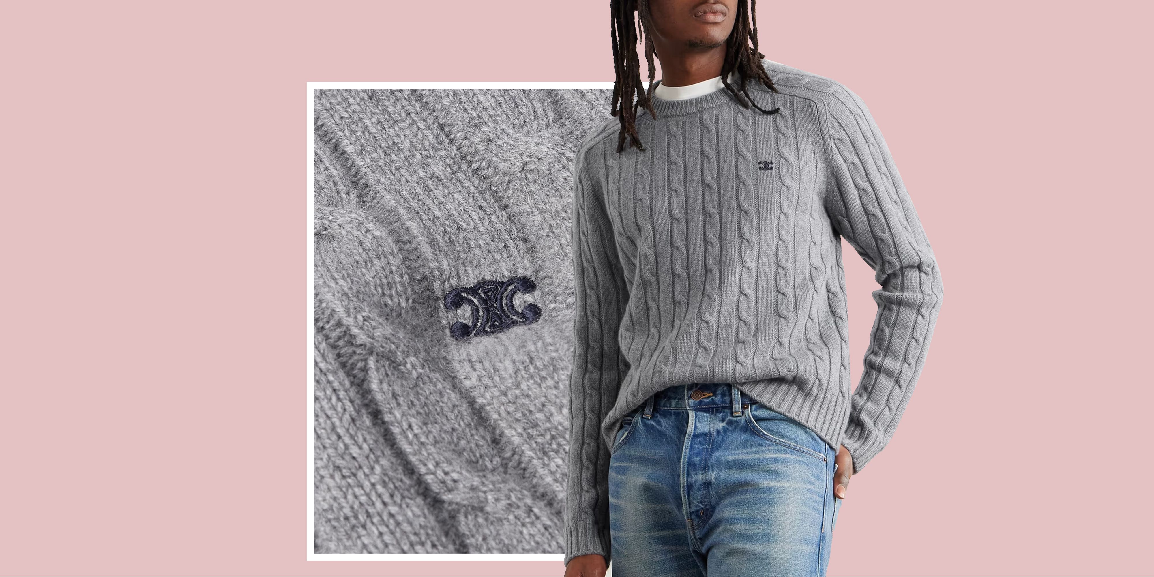 Cable-Knit Crew Neck Sweater