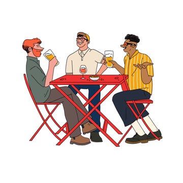 illo of three men