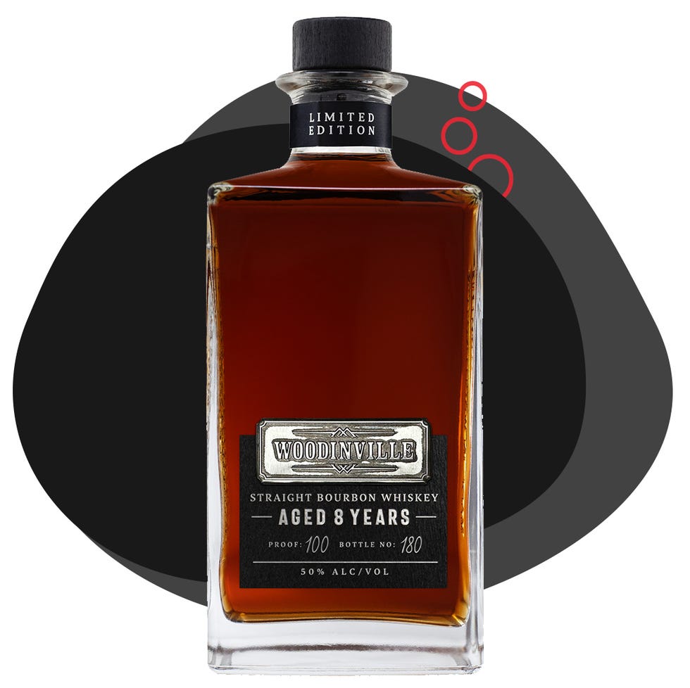 bottle of woodinville straight bourbon whiskey aged 8 years